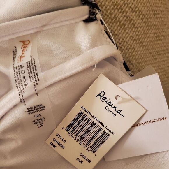 Raisins Curve Mombasa Print Underwire Tankini 16W - Picture 9 of 10